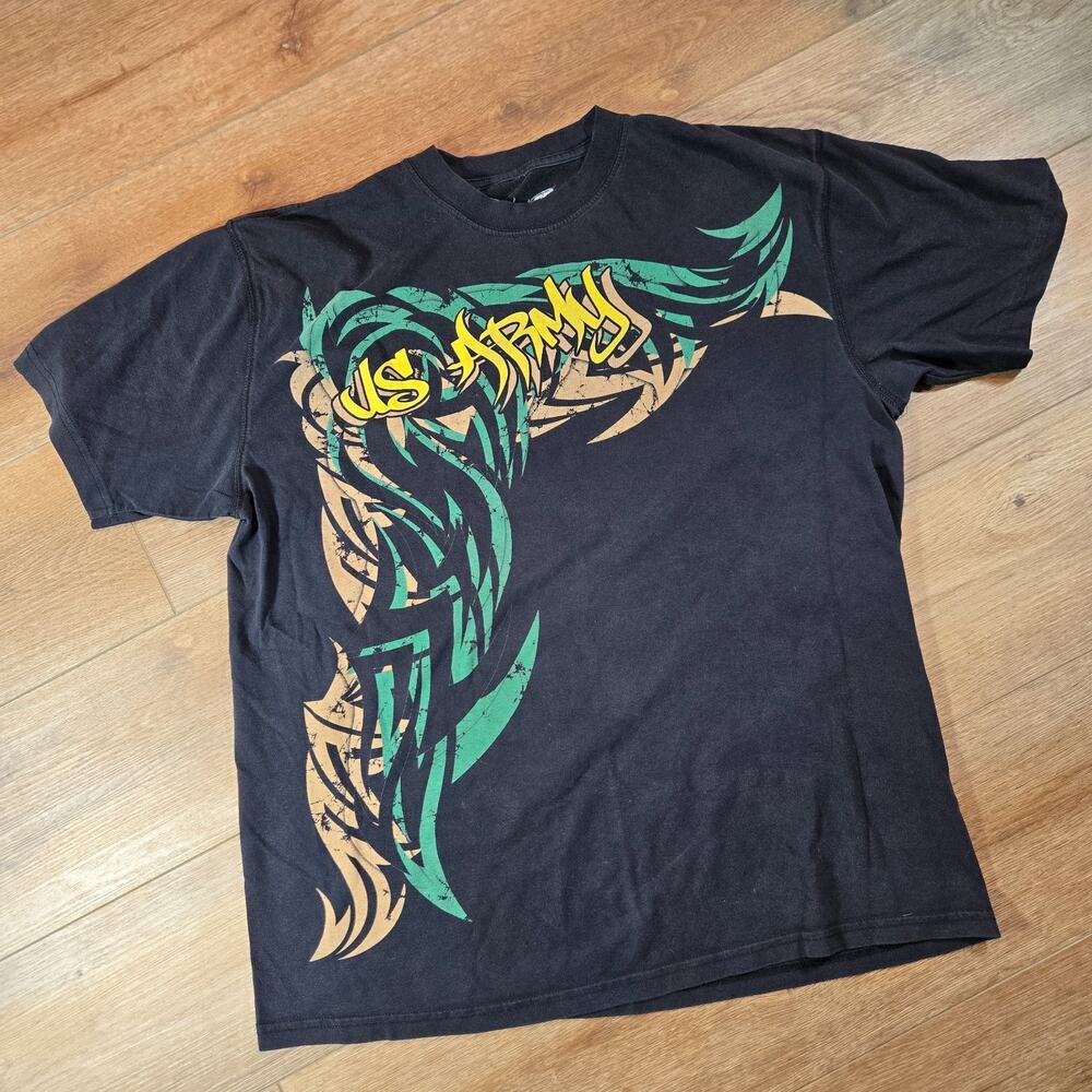 AP Prime US Army T-Shirt Tee Large Mens Courage Above All Graphic Black